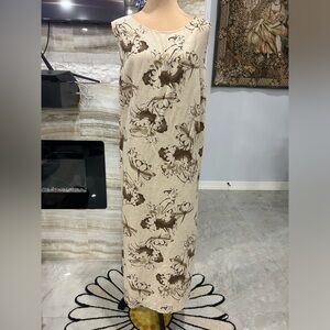 Norton McNaughton Tan Floral Blossom Print. Size 2X‎